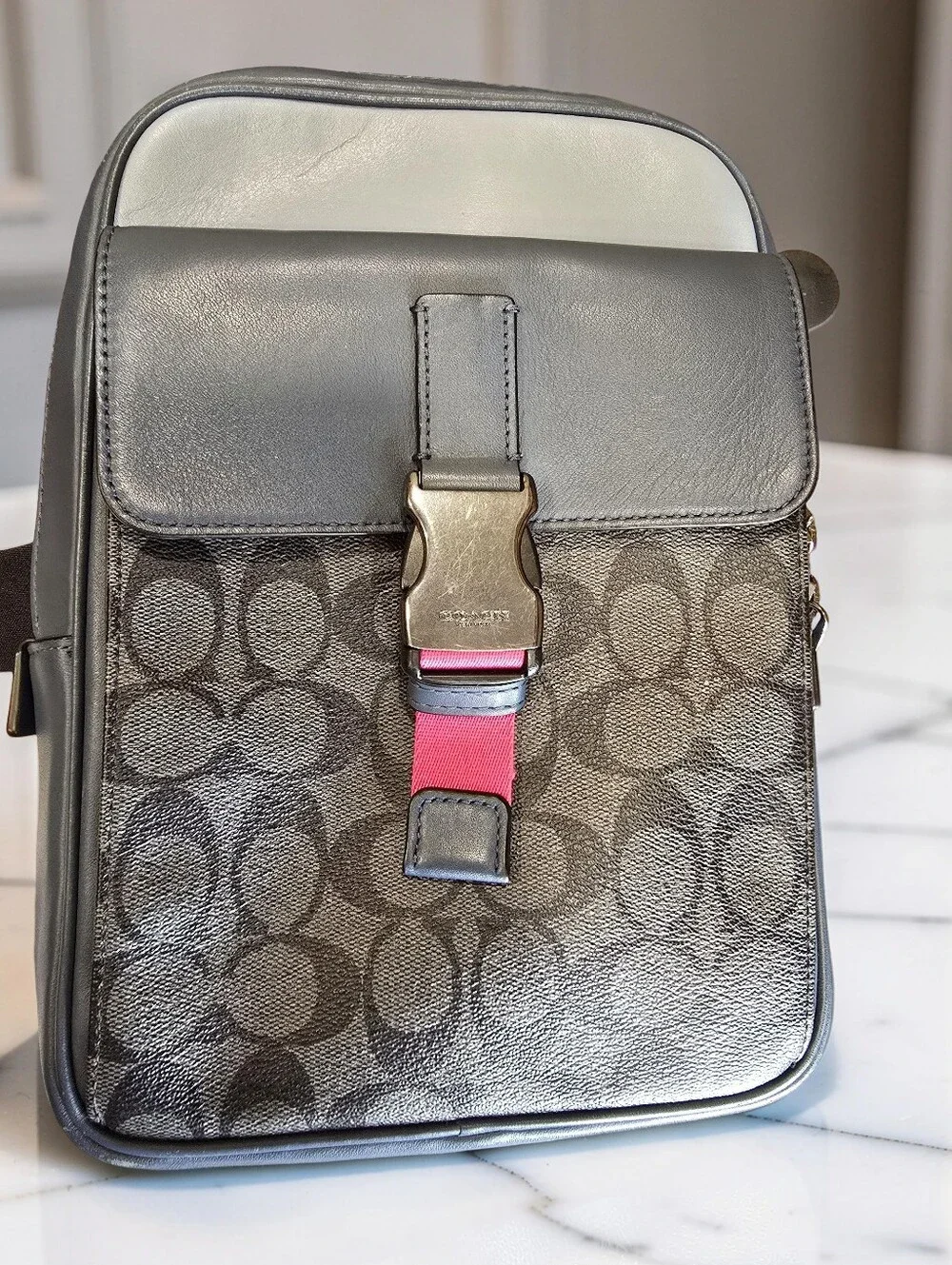 Coach Men’s Track Pack Crossbody In Colorblock Signature Canvas